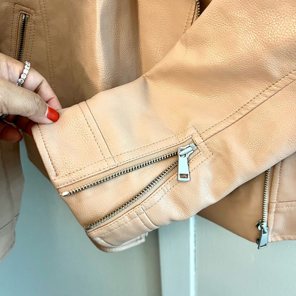 LOFT Pink Faux Lather Moto Jacket - Picture 6 of 10